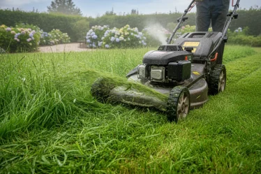 Comment tondre de l'herbe haute et humide sans bourrage ? - Image 1