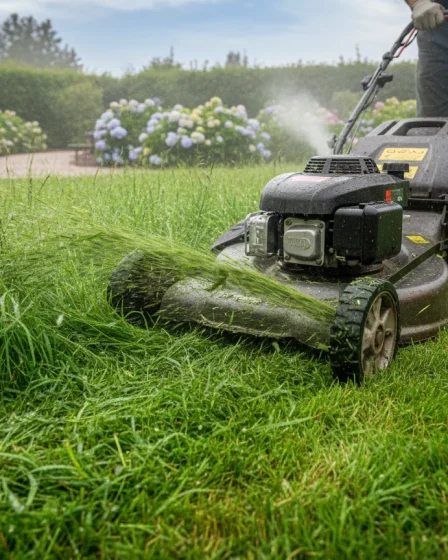 Comment tondre de l'herbe haute et humide sans bourrage ? - Image 1
