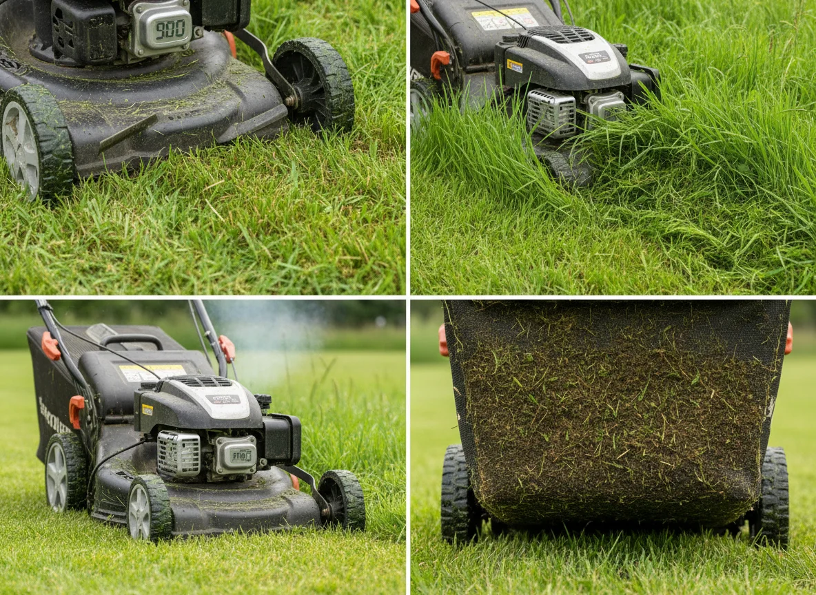 Comment tondre de l'herbe haute et humide sans bourrage ? - Image 3