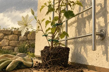 Faire grimper des plantes sur un mur : treillis et clématite sans dégâts