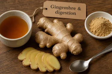 Propriété gingembre pour digestion et nausées : infusion et poudre de gingembre