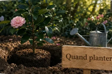 Quand planter un camelia : plantation en pot et terre de bruyère