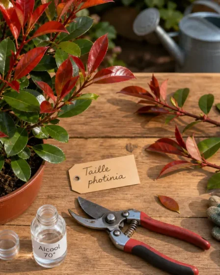 Quand tailler les photinia : sécateur et nœuds pour feuillage rouge éclatant