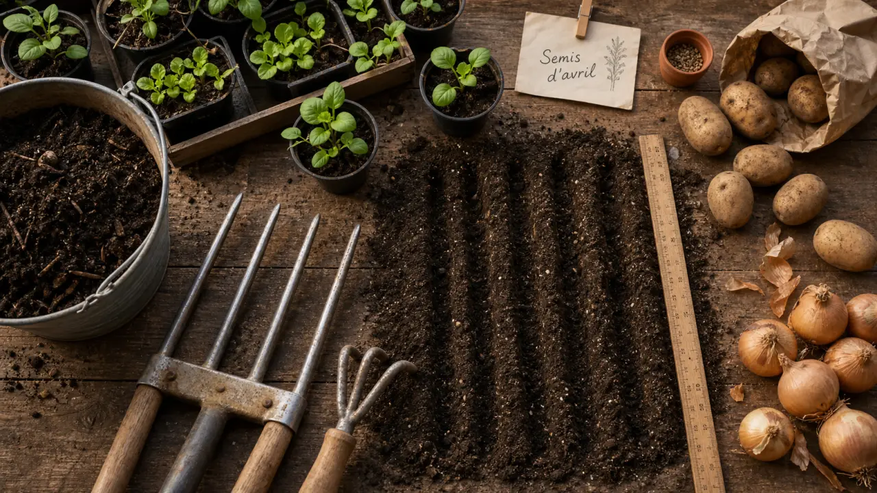 Que planter en avril au potager : jeunes plants de laitues, pommes de terre et oignons