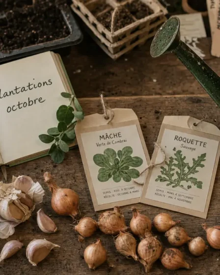 Que planter en octobre au potager : caïeux d’ail et salades d’hiver au potager