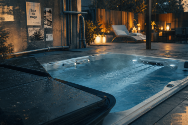 Spa de nage : inconvénients avant achat, vue jardin urbain