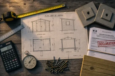 Construire un abri de jardin : règles PLU, surface et taxe d’aménagement