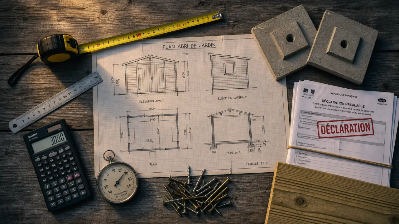 Construire un abri de jardin : règles PLU, surface et taxe d’aménagement