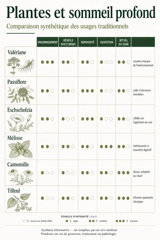 Plante sommeil profond : comparaison visuelle des plantes selon le besoin dominant