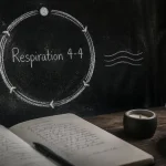 Exercice pleine conscience respiration 4-4, carnet et craie sur fond noir