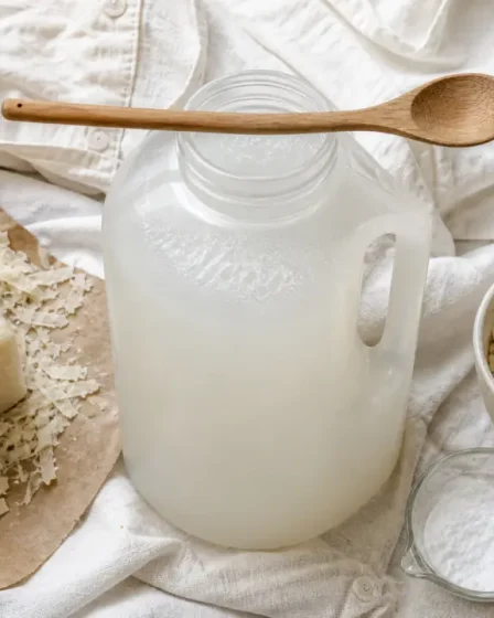 Lessive savon de marseille maison, copeaux et bicarbonate, linge blanc