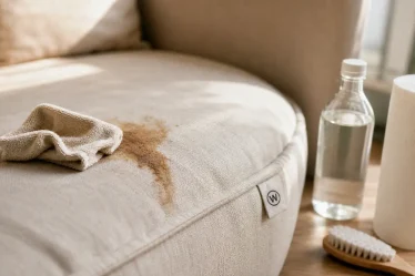 Nettoyer canapé tissu sans auréoles, code W, vapeur