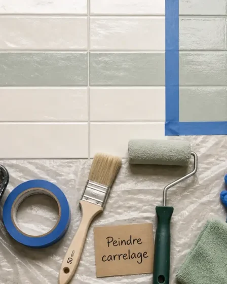 Peinture carrelage murale brillante : résine ou sous-couche