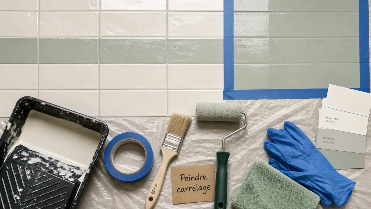 Peinture carrelage murale brillante : résine ou sous-couche