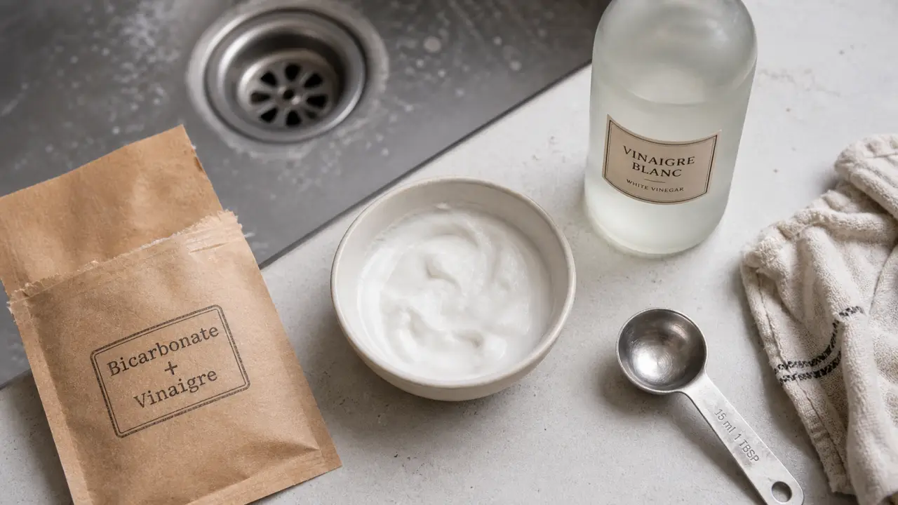 Recette de grand-mère bicarbonate et vinaigre : bicarbonate, vinaigre, dosages, surfaces à éviter