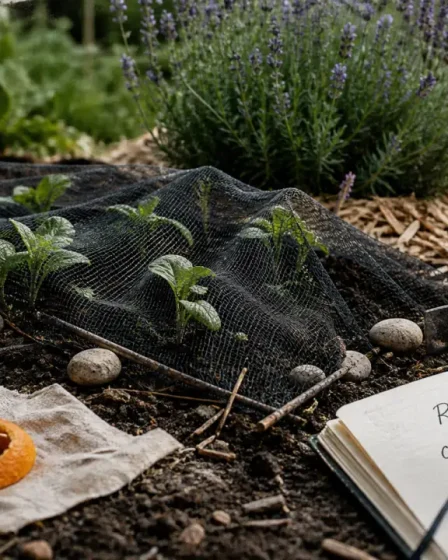 Repulsif chat jardin : marc de café et filet anti-oiseaux pour semis