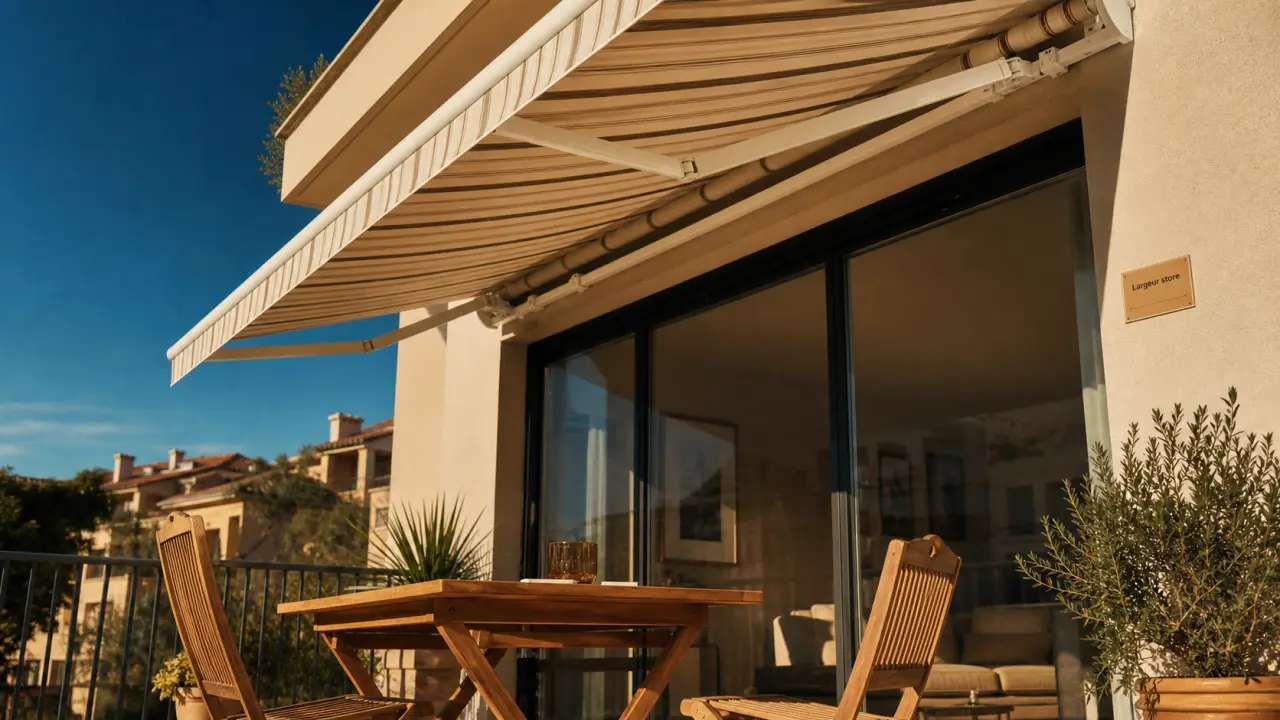 Store banne balcon pour gagner de l’ombre sur le balcon