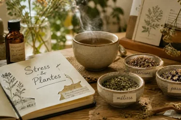 Stress et phytothérapie : tisane et plantes calmantes (mélisse, valériane, passiflore)