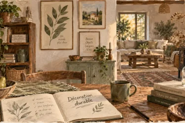 Décoration écoresponsable et zéro déchet chez soi : réemploi d’objets chinés, intérieur chaleureux