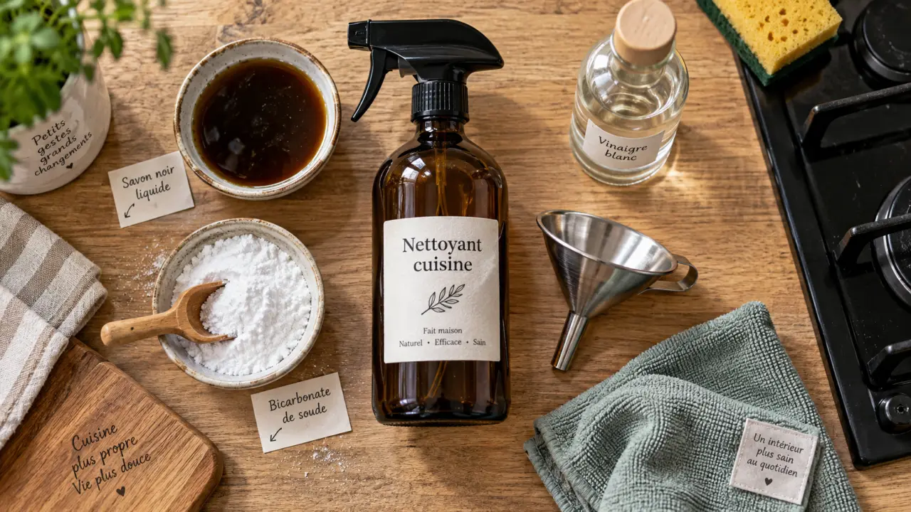 Nettoyant cuisine maison au savon noir