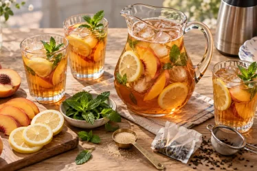 Recette the glace maison : thé glacé pêche-citron