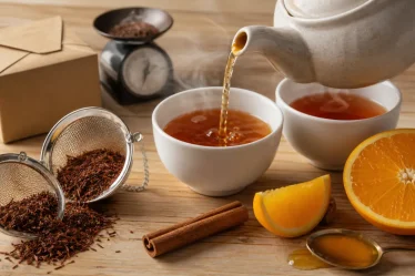 the rouge fait maison au rooibos rouge, 90°C, 5-10 min