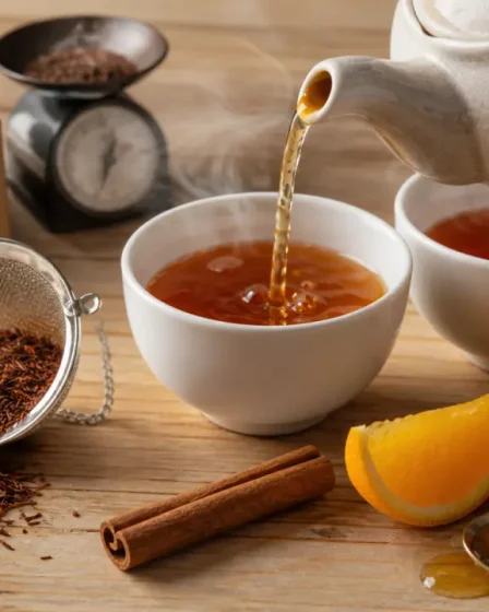 the rouge fait maison au rooibos rouge, 90°C, 5-10 min