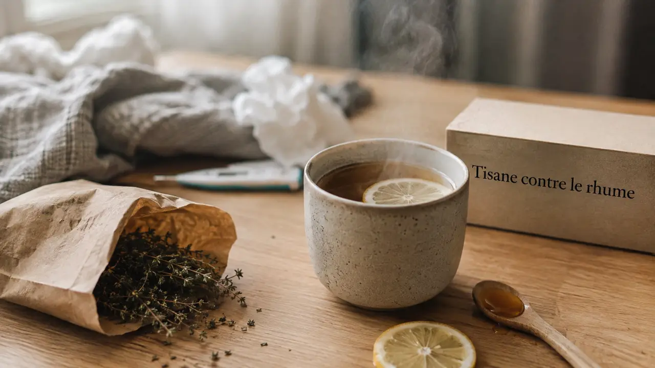 Tisane rhume chaude au miel et citron pour apaiser la gorge