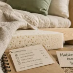Canapé écologique en lin, latex naturel et bois certifié