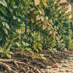 Clôture plante dense : écran végétal le long du chemin, sans assombrir le jardin