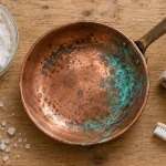 Enlever vert de gris sur cuivre sans rayer : vinaigre, sel et chiffon doux