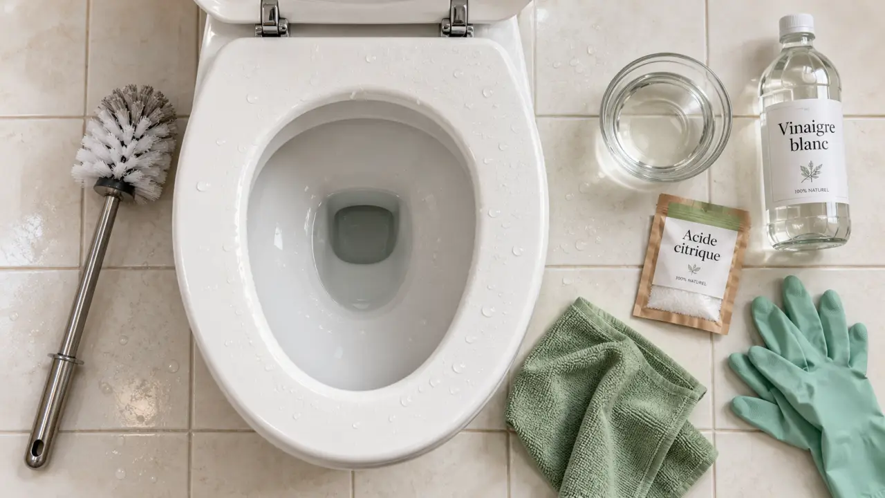 Nettoyage wc naturel au vinaigre contre le tartre