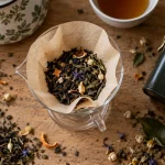 Thé en vrac : dosage et infusion, feuilles dans filtre
